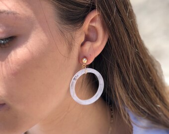 Darla Star Resin Hoop Earrings