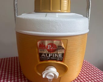 Jarra de agua Poloran Alpine Vintage Harvest Gold de 1 galón - estilo retro para acampar al aire libre