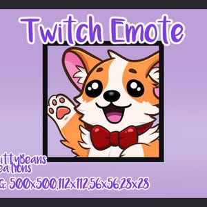 Twitch Emote | Corgi Emote | Cute Emotes