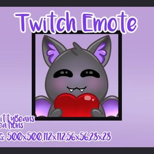 Twitch Emote | Cute Bat Emote | Bat | Emotes