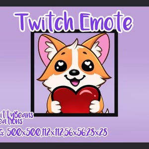 Twitch Emote | Corgi Emote | Cute Emotes