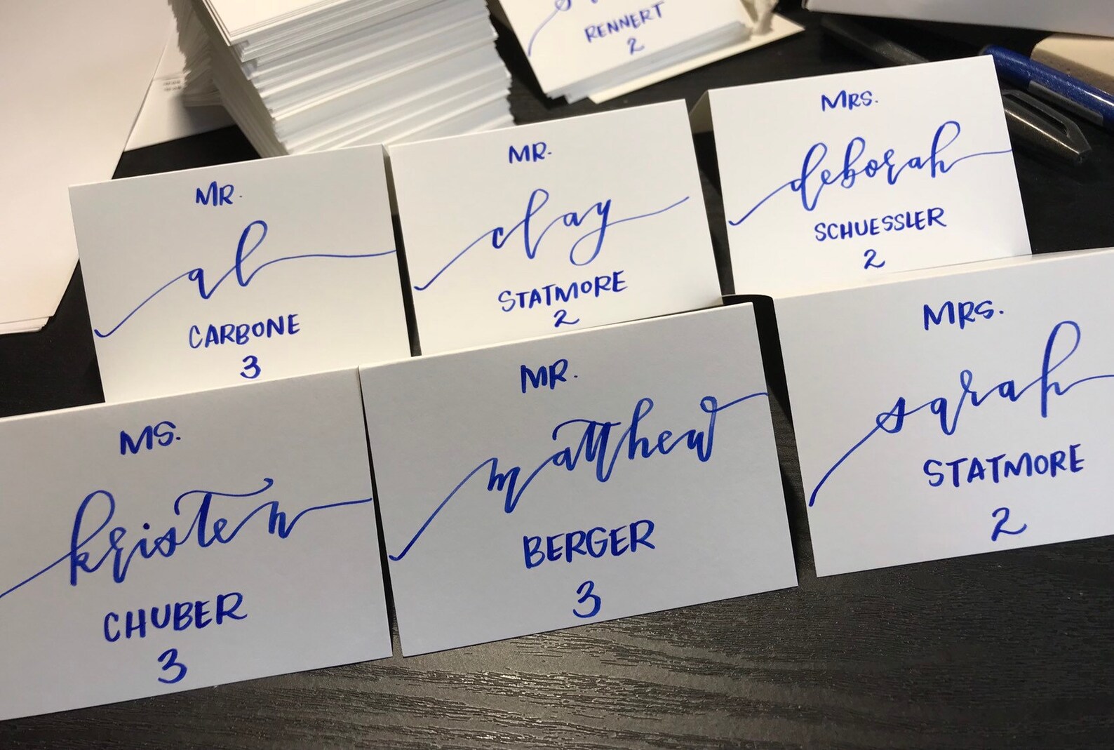 Handwritten Place Cards Wedding. Calligraphy Escort Cards Etsy