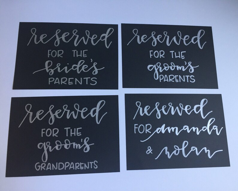 Reserved signs | Etsy