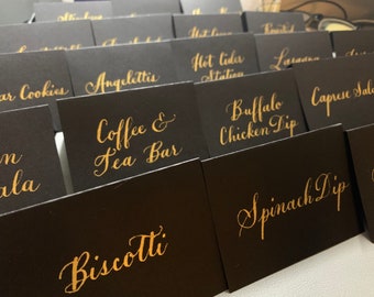 Buffet Food Label Cards Catering Dessert Table