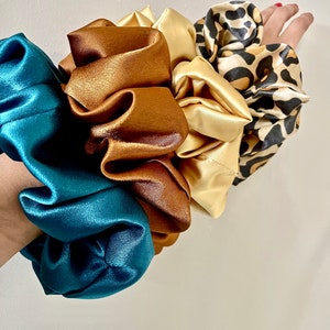 SILK satin Scrunchies / Influencer /Fashion Lover / Instagram / Blogger / oversized scrunchies / bridesmaids / bride / holiday gift image 8