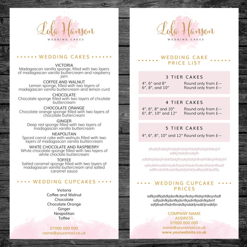 Custom Price List Design Custom Price List Price List Etsy
