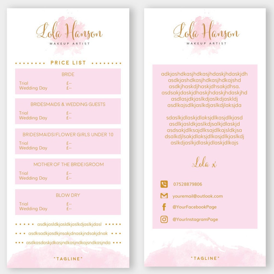 Custom Price List Design Custom Price List Price List Etsy