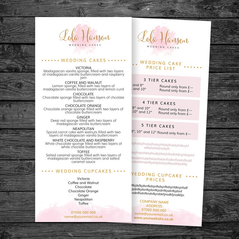 Custom Price List Design Custom Price List Price List Etsy
