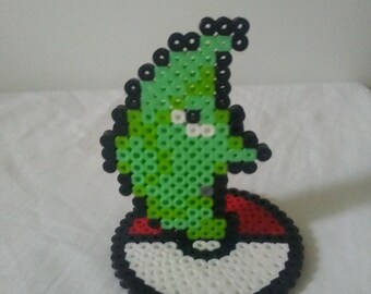 Kakuna Perler Bead Pokemon Stand Magnet Pin Keychain Etsy - perler bead roblox piggy