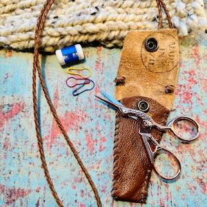 Stork Scissors and Leather Case