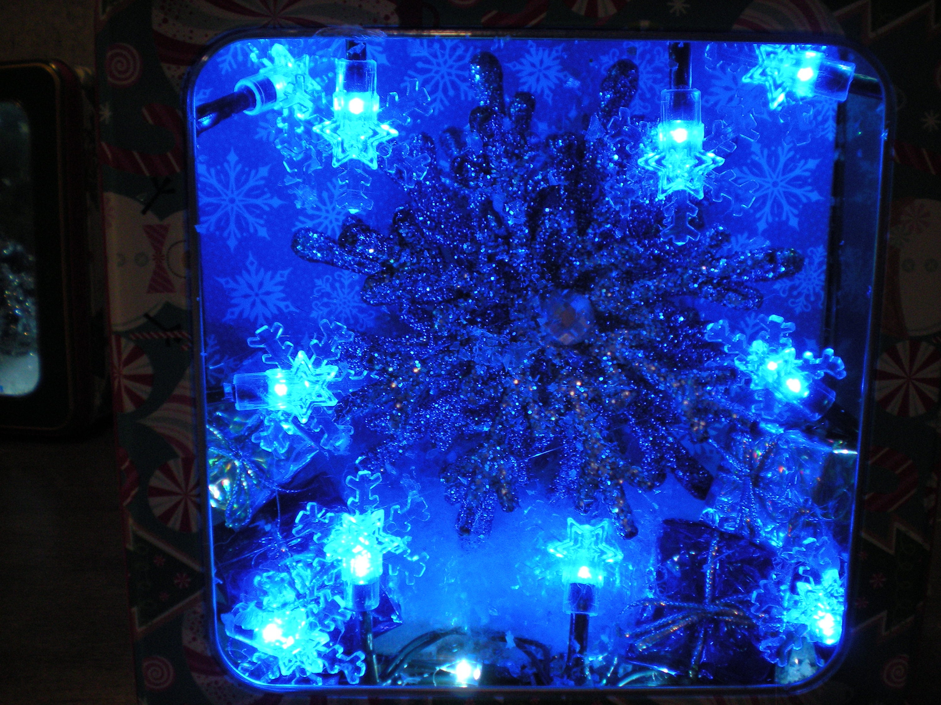 Handmade Christmas tin light box Etsy