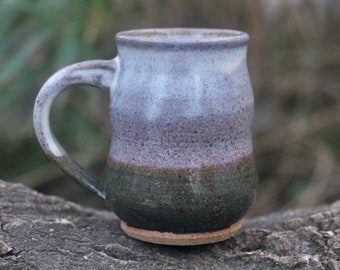 SMALL Gray and Purple Bubble Mug - Handmade Mugs - Pottery - Wheel-Thrown Pottery