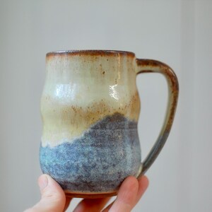 Neutral Wavy Mug - Handmade Mugs - Pottery - Wheel-Thrown Pottery
