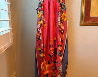 32- NWT Aratta Silent Journey Floral Garden Dress Size M Rose Maxi Boho Tassels