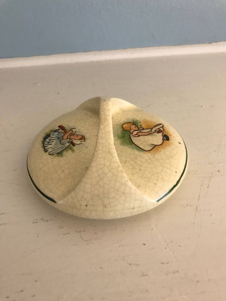 Roseville Baby Bunting Creamware Sugar Lid