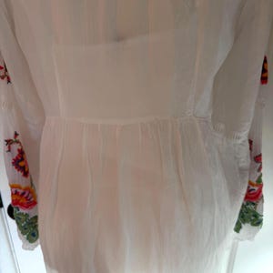 NWT Johnny Was - White Cotton Dress Floral Embroidered Size S With Slip image 13