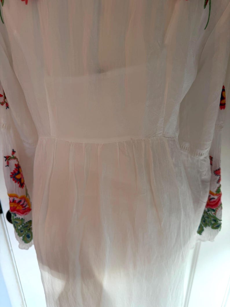 NWT Johnny Was - White Cotton Dress Floral Embroidered Size S With Slip image 13