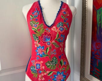 Traje de baño de una pieza Johnny Was, talla pequeña, nuevo con etiquetas.