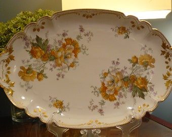 19.25" Limoges  GDA  AK France Meat Platter -B-