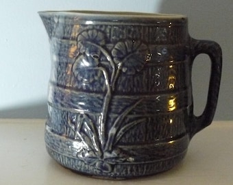 Jarra de leche azul Robinson Ransbottom.