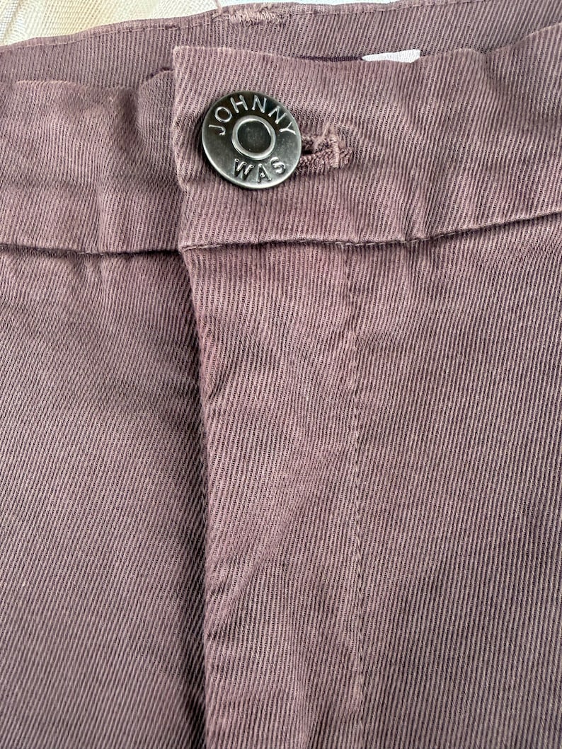 NWOT. Johnny Was Embroidered Staight Leg Brown Pants Sz Small image 4