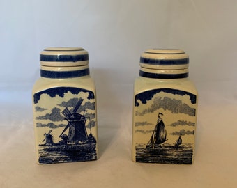 Delft Blue Holland Hand Painted Ginger Jars.