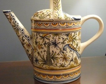 RC ~ Jarra de pavo real Fátima de cerámica auténtica de Combria Pottery