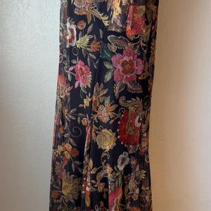 NWOT Gorgeous Johnny Was Blk / Gold Mesh Handkerchief Dress Small image 15