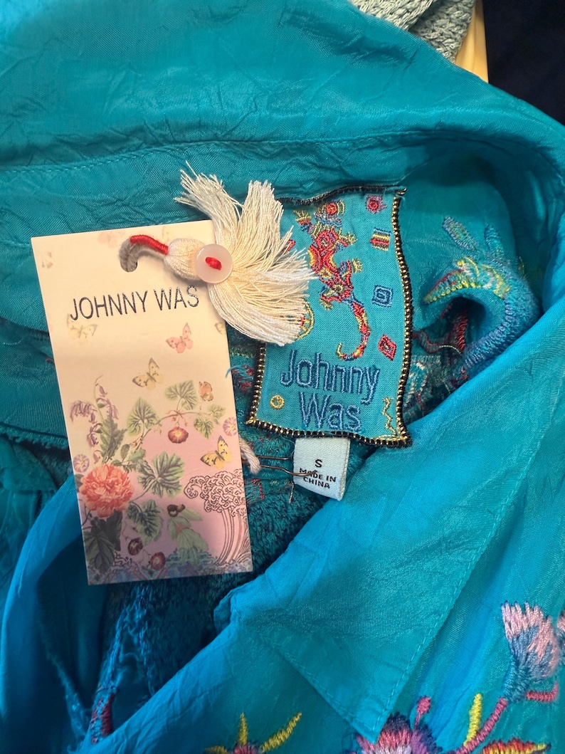 Johnny Was Embroidered Long Sleeve Blouse Size S-M image 10