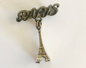 Vintage Paris Eiffel Tower Brooch