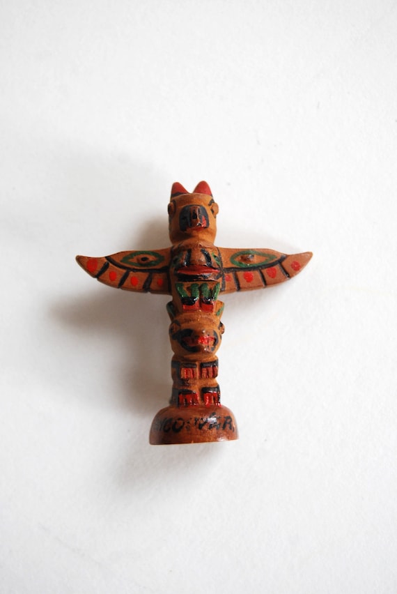Vintage Totem Hand Carded Pin, Brooch - image 1