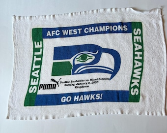 Vintage AFC West Champions, Seahawks Towel, 2000, Souvenir