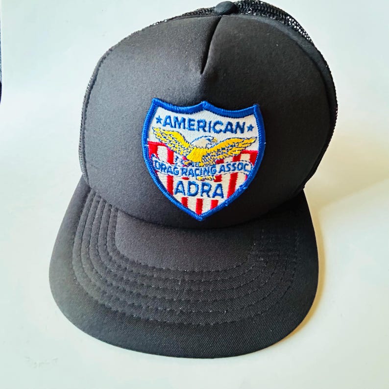 Vintage Snap Back Trucker Hat, American Drag Racing Associc. ADRA - Etsy