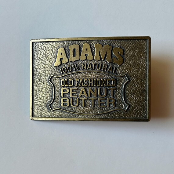 Vintage Adams Old Fashioned Peanut Butter Belt Buckle - Gem