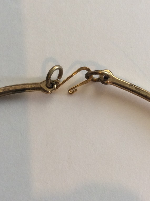 Vintage Gold Metal Necklace, Mid Century - image 3