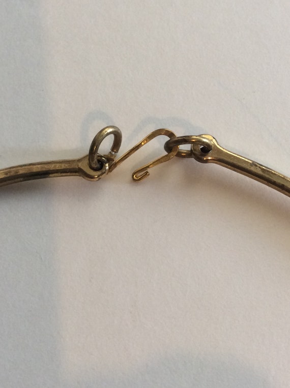 Vintage Gold Metal Necklace, Mid Century - image 3