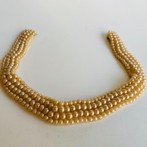 Vintage Faux Pearl Beaded Collar