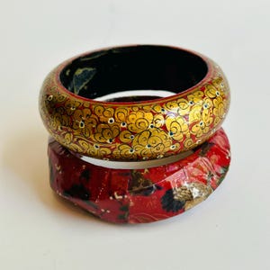 Vintage Pair of Lacquer Bracelets