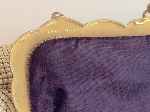 Vintage Beaded Handbag, USA, Whiting and Davis Ba… - image 5