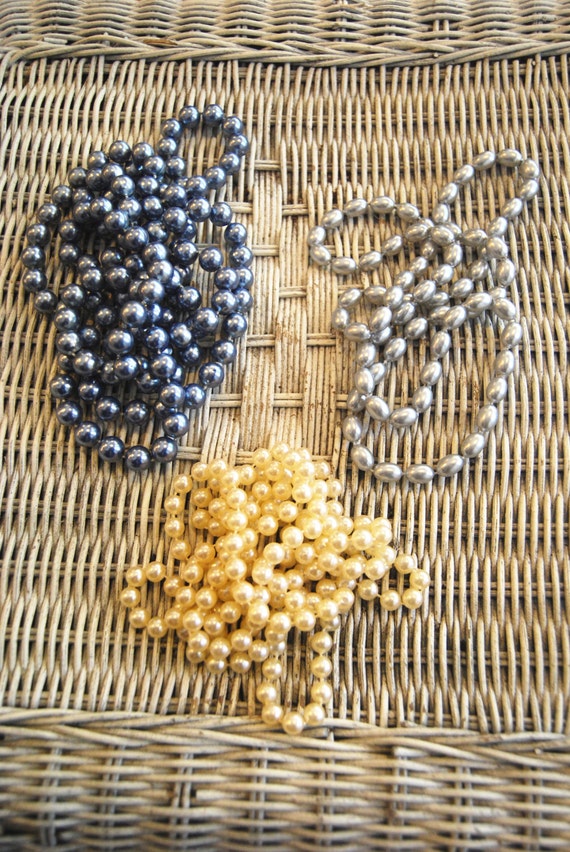 Vintage Faux Pearl Costume Jewelry Necklaces