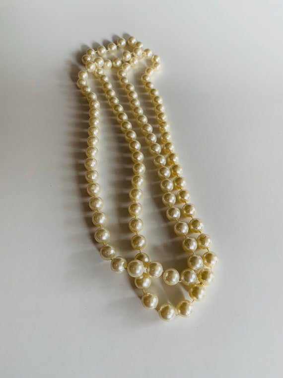 Vintage Trio of Faux Pearls, Costume Jewelry - image 3