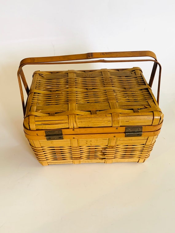 Vintage Bamboo Box Purse, Japan - image 3