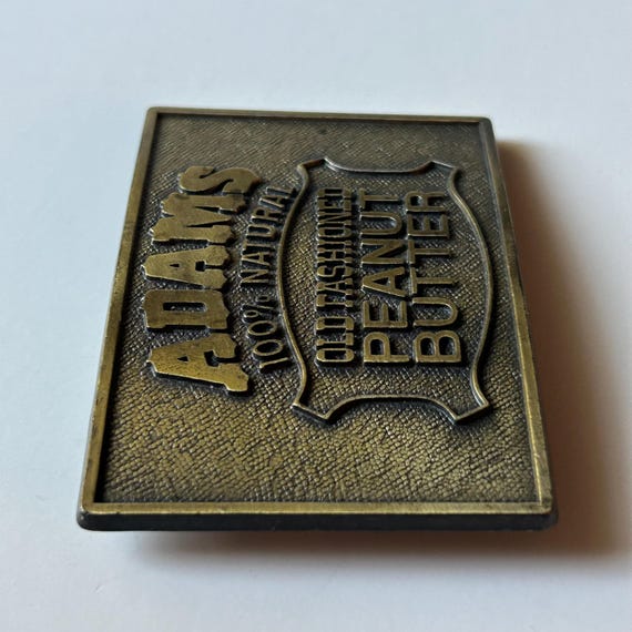 Vintage Adams Old Fashioned Peanut Butter Belt Buckle - Gem