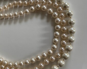 Vintage Faux Pearl Necklace Trio