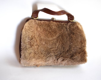 Vintage Eva bag handbag, Original authentic Kangaroo Fur Purse, Sydney Australia