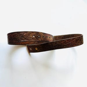 Vintage Tooled Leather Belt Base