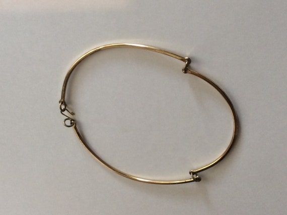 Vintage Gold Metal Necklace, Mid Century - image 4