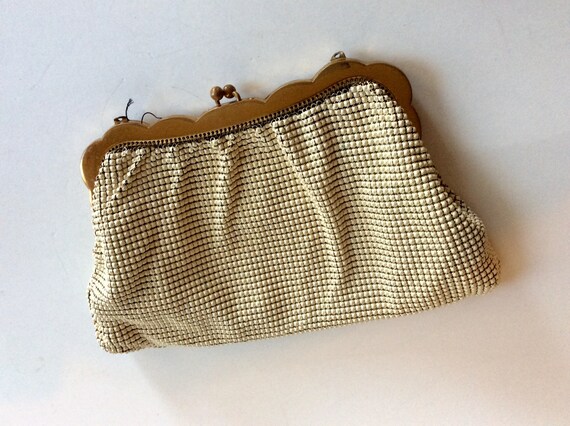 Vintage Beaded Handbag, USA, Whiting and Davis Ba… - image 2