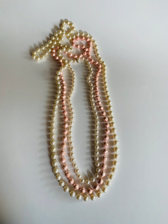 Vintage Trio of Faux Pearls, Costume Jewelry - image 6