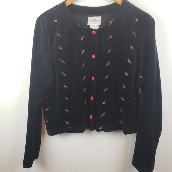 Studio Ease 1980's Vintage Christmas Jacket Women… - image 2